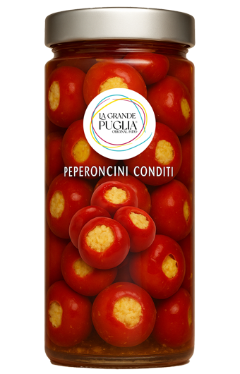 Peperoncini Conditi (tonno e capperi) 100% in olio E.V.O.