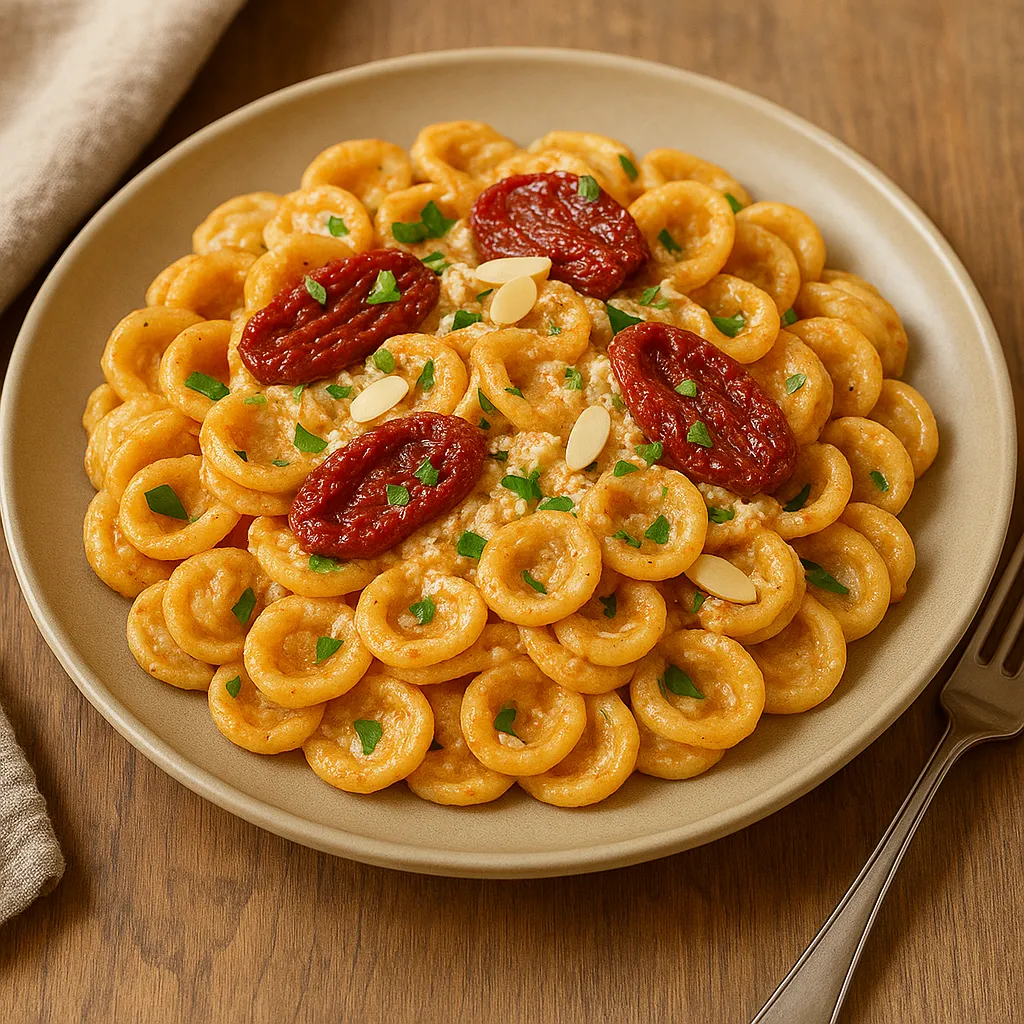 Orecchiette al pesto di pomodori secchi